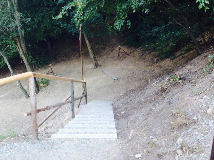 gelungene Fertigstellung der Treppenanlage