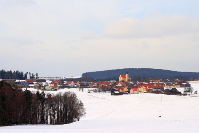 Gespurte Loipen Richtung Söllitz